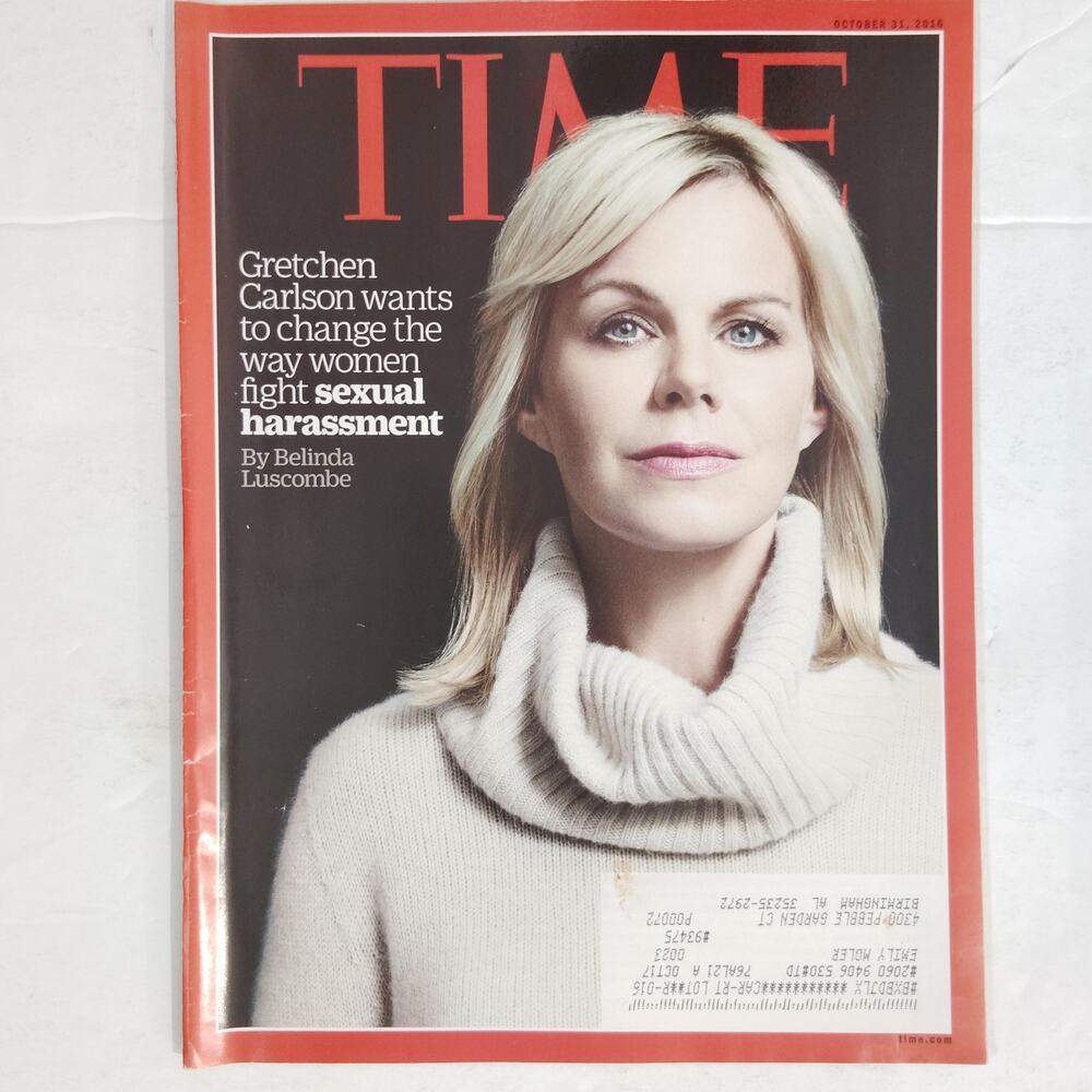 Time Magazine October 31 2016 Gretchen Carlson Cover, Chicago Cubs, Back Issue